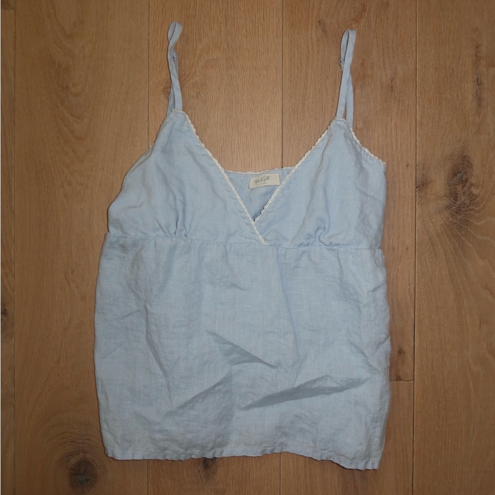 Light Blue Brandy Melville John Galt Tank Top (Ties in the back)